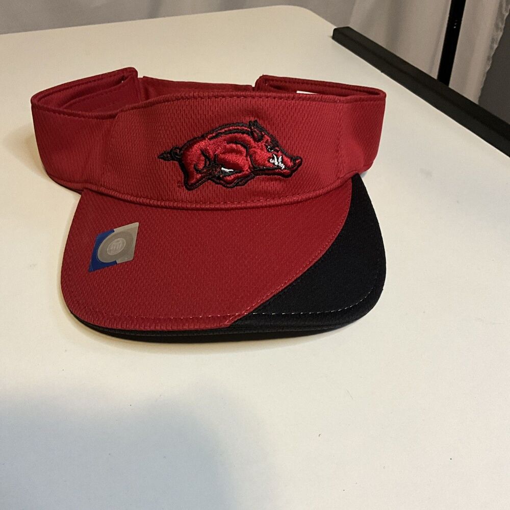 Arkansas Razorbacks Going Yard Visor Red Black One Size Fits Most